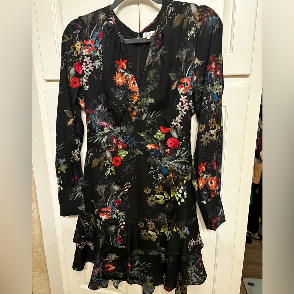 Parker Floral Black Mini Dress